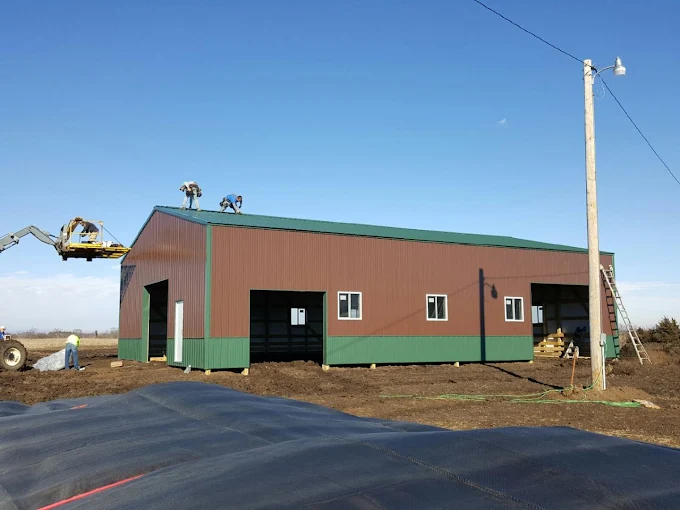 Brown & Green Barndominium